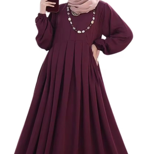 Magnifique kaftan marocain traditionnel musulman fait à la main, nouveau design, modeste, longueur au sol, manches longues, travail de perles de pierre en nylon, vêtements - Product Image 1