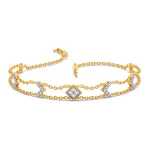 Pulsera de diamantes cultivados en laboratorio para ella Oro blanco de 14 quilates con regalo de aniversario de diamantes F VS1 para esposa o novia - Product Image 3