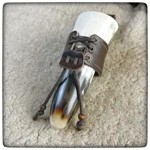 Taille personnalisée naturel vache boeuf Viking corne à boire personnalisé petite fête décoration tir sculpté en cuir animal artisanat - Product Image 2