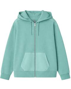 Sudadera con Capucha Personalizada para Hombre, Color Verde Menta, con Cierre, Forro Polar, Informal, con Cremallera Delantera, Tela Suave, Ropa de Calle para Invierno - Product Image 1