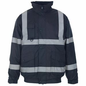 Chaqueta DE TRABAJO DE SEGURIDAD DE algodón 4 en 1, chaleco reflectante transpirable de alta visibilidad, ropa de trabajo cálida multifuncional desmontable al por mayor - Product Image 5