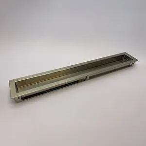 Drawer pull handle recessed sliding door brushed nickel concealed dark cabinet handle