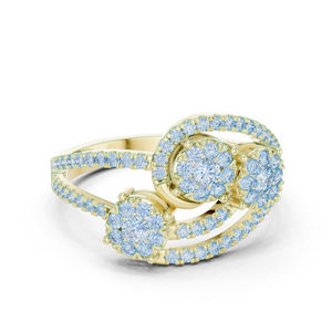 Anillo de Oro Blanco de 14K con Diamante Cultivado en Laboratorio para Mujer |   Compromiso y Boda |   Ropa de Oficina de Lujo en Oro Certificado por IGI |   Nuevo Cultivo - Product Image 3