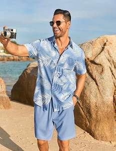 Conjuntos de Camisas Hawaianas Tropicales para Hombre, Primavera Verano, Camisas de Manga Corta Estampadas para Hombre, Conjuntos de Camisas Hawaianas - Product Image 3