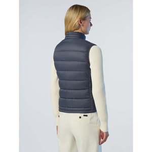 Gilet Imbottito Invernale Antivento con Cappuccio per Donne, Lunghezza Lunga, Taglie Grandi, Stile Casual, Grigio Scuro - Product Image 3
