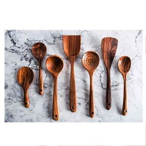 ชามสลัดขนาดใหญ่ 5 ชาม ผลิตภัณฑ์ที่ไม่ซ้ําใคร ชุดเครื่องมือทําครัวไม้มะม่วงอะคาเซียธรรมชาติผลิตในอินเดีย - Product Image 4