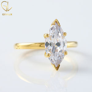 Haute sur demande luxe 3CT Marquise Cut Lab Grown Diamond Solitaire bague de fiançailles avec certificat IGI - Product Image 2