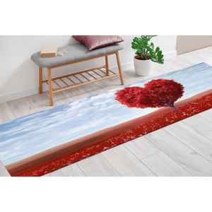 Heart Shaped Tree Rugs Modern Rug Abstract Rug <b>Red</b> Tree Rug,Velvet Rug - Product Image 4