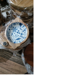 ชามไม้สั่งทําพิเศษพิมพ์ลายดอกไม้ เหมาะสําหรับร้านตกแต่งบ้านเพื่อขายต่อ มีจําหน่ายในขนาดที่กําหนดเอง - Product Image 1