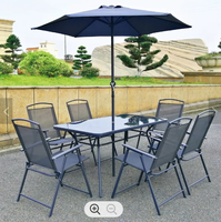 Ensemble de meubles de jardin d'extérieur de marque célèbre en Chine ensemble de chaise et de table en alu ou en fer noir ensemble de meubles de jardin