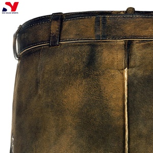 Thủ công cổ lederhosen | Chính hãng tuổi da bavarian quần short | trang phục truyền thống Đức cho nam giới - Product Image 5