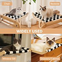 Hamac suspendu pour chat, lit pour chat à poser sur le rebord de la fenêtre et le balcon, design tendance en laine, portable et durable, lit de bain de soleil pour animaux de compagnie