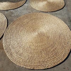 แผ่นรองน้ำผักตบชวาแบบชนบทดีไซน์คลาสสิกทำด้วยมือเป็นมิตรต่อสิ่งแวดล้อมและทนทานเหมาะสำหรับการตกแต่งภายในและการตกแต่งห้องรับประทานอาหาร - Product Image 5