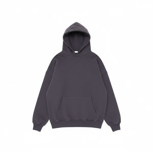 ชุดวอร์มลำลองผู้ชายแบบโอเวอร์ไซส์ผ้าฟลีซเนื้อหนาพิเศษ พิมพ์โลโก้ได้ตามต้องการ ขายดีปี 2026 ผลิตจากผ้าฝ้าย 100% ประกอบด้วยเสื้อฮู้ดดี้และกางเกงจ็อกเกอร์ - Product Image 2