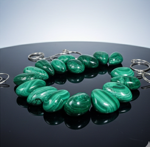 Malachite verte naturelle, pierre précieuse cabochon en vrac, approvisionnement pour la fabrication de bijoux, vente en gros pour les acheteurs industriels, utilisation à l'exportation - Product Image 2