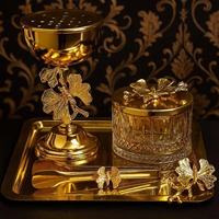 Brûleur d'encens en métal éco-responsable inspiré de la lampe magique, décoration haut de gamme pour la maison et l'hôtel, accent décoratif pour la méditation, le yoga et l'aromathérapie