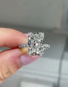 แหวนครบรอบเพชรมออิสซาไนท์5CT เพื่อผิวกระจ่างใสแหวนหมั้นเงินสเตอลิงปี925ของขวัญครบรอบแต่งงาน - Product Image 5