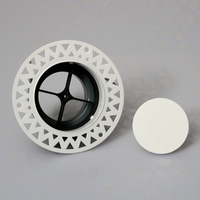 Diffuseur d'air rond minimaliste sans cadre de 100 mm pour chambre à coucher