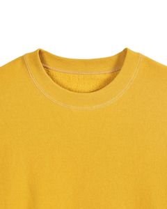 Sudadera de Forro Polar Amarillo Mostaza para Mujer, Cuello Redondo, Manga Larga, Algodón Suave, Informal, Cálida para Invierno, Diseño Personalizado OEM - Product Image 5