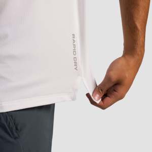 T-shirt RP par Gain, coupe ajustée, 100% polyester, tissu tricoté compressé 180g, respirant, blanc avec motif uni et graphique - Product Image 6