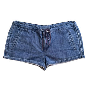 Pantalones cortos de mezclilla de tiro bajo para mujer de Color azul algodón 100% personalizado de alta calidad superior superventas con estilo recto, pantalones cortos - Product Image 1