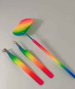 Pinzas para Pestañas de Acero Inoxidable Rosa con Caja, Aislamiento, Marca Privada, Punta de Fibra Inclinada, Extensión de Pestañas de Volumen, Personalizadas - Product Image 6