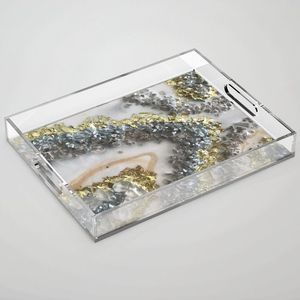 ถาดเสิร์ฟอีพ็อกซี่เรซินทำมือในสวนของใช้จำเป็นสำหรับห้องครัวในบ้านร้านอาหารโรงแรมตกแต่งเสิร์ฟ - Product Image 1