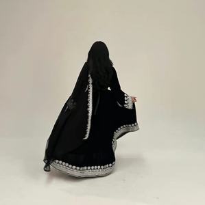 ชุดเดรส Afghan kuchi สไตล์วินเทจผ้ากำมะหยี่สีดำดีไซน์ใหม่ล่าสุดผ้าลูกไม้ - Product Image 3