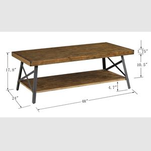 Luxury Elegant Solid Wood Metal Coffee <b>Table</b> for Kitchen Office Home Restaurant Living Room Garden Decoration Made in India 2023 - Product Image 6