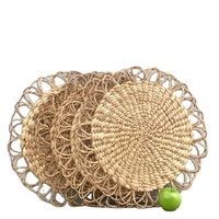 Napperons en jacinthe d'eau naturelle de meilleur choix Variété de tailles Napperons tissés à la main personnalisés Décorations de table des Artians du Vietnam