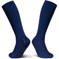 Chaussettes de sport antidérapantes JZVINA pour hommes et femmes, semelle coussinée antidérapante, mi-mollet, respirantes, évacuant l'humidité, en Spandex/Nylon/Coton