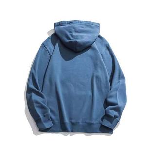 เสื้อมีฮู้ดแบบสวมหัวมีฮู้ดสำหรับผู้ชายเสื้อผ้าโอเวอร์ไซส์ผ้าฝ้ายฟอกสีกรดมีเชือกรูดมีฮู้ดเสื้อแนวสตรีทปักออกแบบได้ตามต้องการระบายอากาศ - Product Image 4