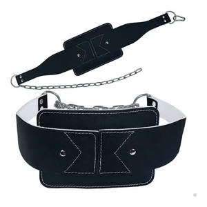 Premium Weight <b>Lifting</b> <b>Belt</b> with Chain for Dips Heavy Duty Leather Dip <b>Belt</b> for Support Men and <b>Women</b> with Chain - Product Image 1