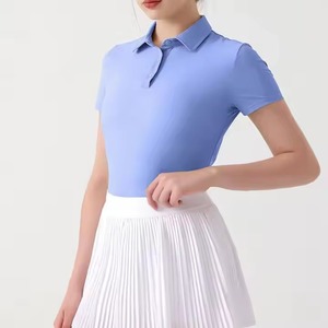 Polo pour femmes personnalisé à manches courtes 100% chemises vierges en coton respirant pour femmes - Product Image 5