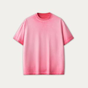 เสื้อยืดคอตตอน 100% ทรงโอเวอร์ไซส์ หนานุ่ม ซักย้อมสไตล์วินเทจ คุณภาพสูง พิมพ์โลโก้ได้ตามสั่ง สตรีทแวร์ ทรงบ็อกซี่ แห้งเร็ว - Product Image 3