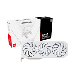 P o W e r C o l o r Hell Hound Spectral White RX 9070 XT 16GB PCIe 5,0 VGA RX 9070XT GPU RX9070 XT Tarjeta de video - Product Image 1