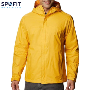 Nuevo diseño Color sólido impermeable a prueba de viento Bomber impermeable adultos moda Unisex largo con capucha frontal logotipo personalizado High Street - Product Image 1