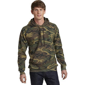 100% coton Camouflage à capuche pour hommes personnalisable brodé Style décontracté régulier ajusté tailles chaud hiver manteau polaire à capuche - Product Image 1