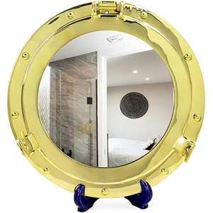 High Quality Gold Coated Nautical Brass Porthole <b>Mirror</b> Luxury Brass <b>Wall</b> <b>Mirror</b> Porthole <b>Mirror</b> with Gold Plated Finishing - Product Image 5