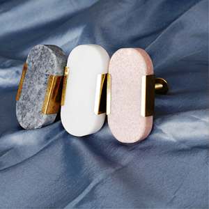 Perillas de mármol más vendidas de forma redonda de 3 piezas con tamaño de forma de color personalizado hecho en La India Artículo - Product Image 2