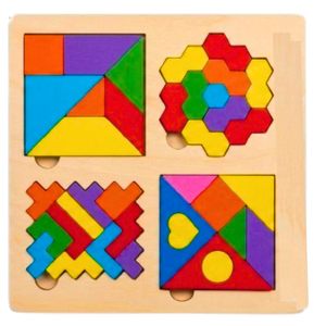 Wooden Pegged <b>Puzzle</b> Blocks Montessori Geometric DIY Brain Training Educational Toy for Ages 2-4 51-100 Pieces Honeycomb Four - Product Image 2