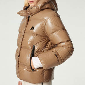 Manteau d'hiver slim fit pour femme 2023, à capuche, imperméable, respirant, tissu de haute qualité, style streetwear, nylon/polyester, raisonnable - Product Image 4