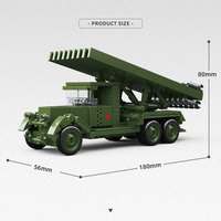 Set de Construcción de Bloques de 324 Piezas, Escala 1/35, Lanzacohetes Soviético Katyusha Bm-13, Camión de Artillería, Tractores de Artillería Blindados
