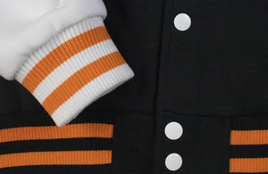 Men's <b>Slim</b> <b>Fit</b> High Street Letterman <b>Jacket</b> Front Windproof Stand Collar Breathable Fabric New Arrival Wholesale Varsity Design - Product Image 3