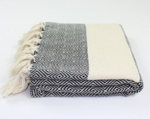 Venta al por mayor 100% algodón genuino tunecino Softtextile Hummam Fouta baño Toallas de playa patrón de rayas borlas fabricadas India - Product Image 5