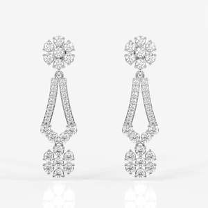 Boucles d'oreilles en or 14 carats avec diamants Moissanite Vienna Luxe - Product Image 5