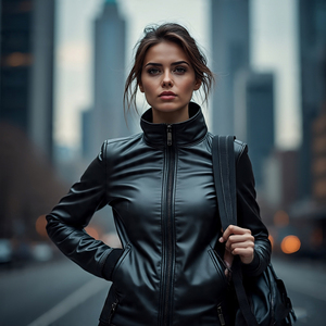 OEM motocicleta abrigo de cuero de las mujeres de alta calidad transpirable High Street al aire libre chaquetas de cuero de las señoras - Product Image 3