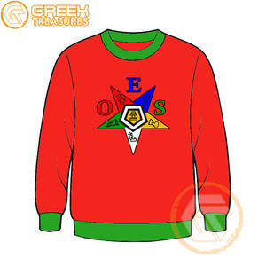 Orden personalizada de la estrella del Este Sudadera bordada de lana de algodón Suéter de alta calidad Ropa griega OES Sudaderas - Product Image 5