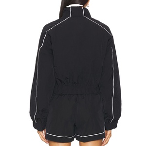Conjuntos de Chándal Impermeables de Nailon y Poliéster Personalizados, Chaqueta Cortavientos con Logotipo Bordado Personalizado, Conjunto Resistente al Viento HS-2027 - Product Image 6