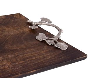 Wooden Serving <b>Tray</b> with Handles for Home Use Great for Everyday <b>Snacks</b> Food or Gifts Rectangular Decorative <b>Tray</b> - Product Image 1